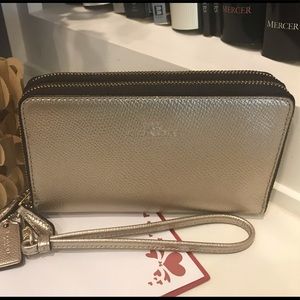 COACH Double Zip Phone Wallet